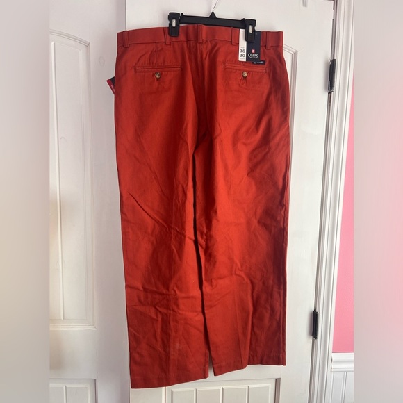 Chaps The Belted Chino Rust Orange Waist 38 Length 30 NWT - Picture 2 of 3